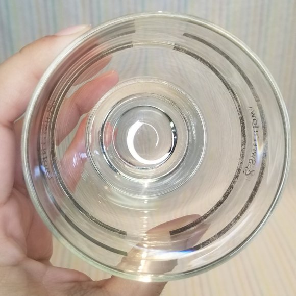 Vintage Libbey Glass Sweet n' Low Logo Sugar Bowl Silver Clear Glass Chrome Lid - Picture 5 of 8